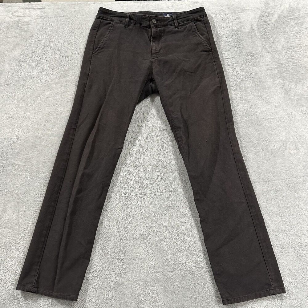 Adriano Goldschmied Pants Men's 33 x 30 Marshall Slim Chino Black Straight